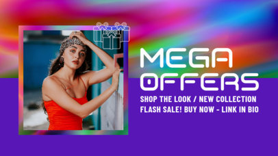 Fashion-Themed Youtube Thumbnail Generator Featuring a Colorful Holographic Background