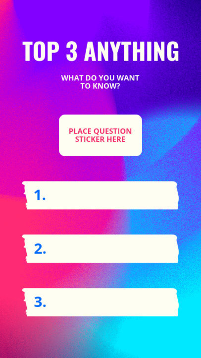 Instagram Story Design Maker with a Quiz Layout and a Colorful Background