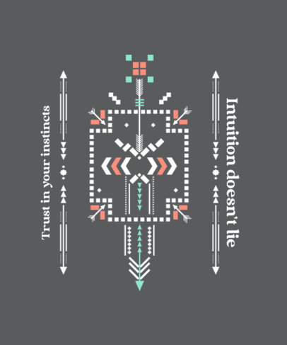 T-Shirt Design Maker Featuring Boho-Style Patterns