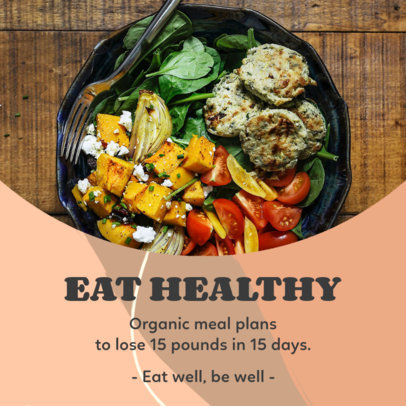 Instagram Post Design Generator Featuring a Healthy Meal 