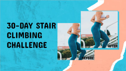 YouTube Thumbnail Template for a Fitness Challenge