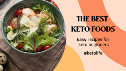 YouTube Thumbnail Design Template Featuring Keto Diet Tips