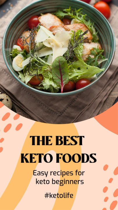 Instagram Story Design Template Featuring Keto Diet Tips