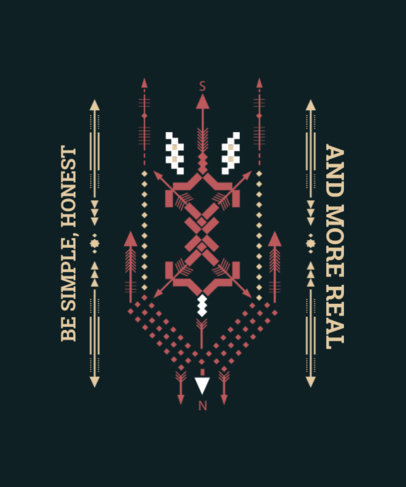 Quote T-Shirt Design Generator Featuring an Abstract Boho Graphic