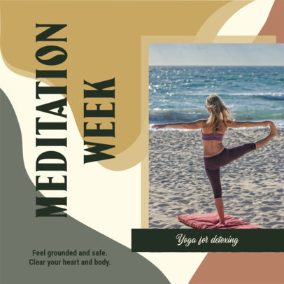 Instagram Post Template With a Yoga & Meditation Theme 