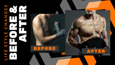 YouTube Thumbnail Maker With a Fitness Theme and Before and After Pictures 