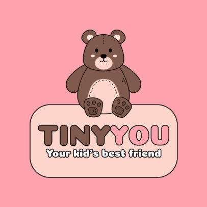 Toy Store Logo Generator with a Cute Teddy Bear Icon