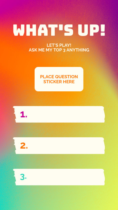 Instagram Story Design Generator Featuring a Colorful Quiz Layout