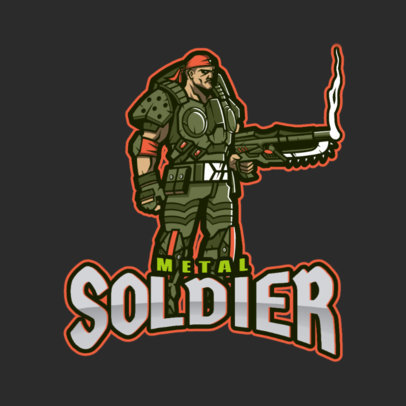 Gaming Logo Generator with a Character Graphic Inspired by Marcus Fenix 4302c