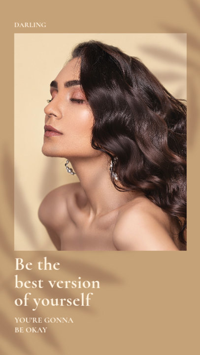 Instagram Story Design Maker With a Positive Quote and a Minimal Layout