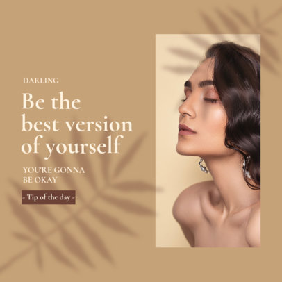 Instagram Post Design Template With a Positive Quote and a Minimal Layout