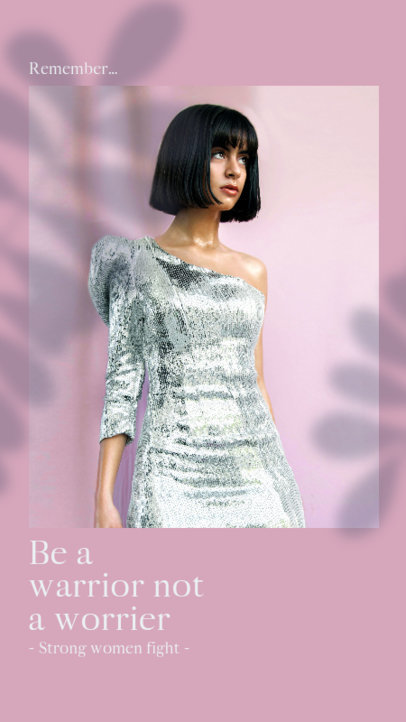 Minimal Instagram Story Design Template With a Quote and Plant Shadows