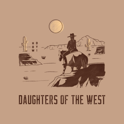 Streetwear Logo Maker Featuring an Illustration of a Cowboy