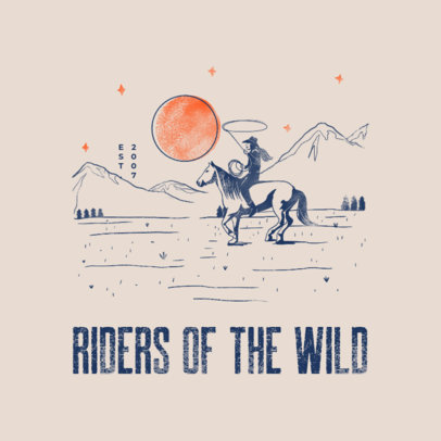 Logo Maker for Clothing Brands with a Cowboy Graphic