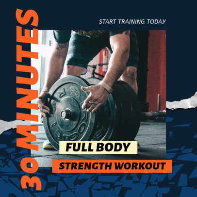 Instagram Post Design Maker with a Strength Workout Routine