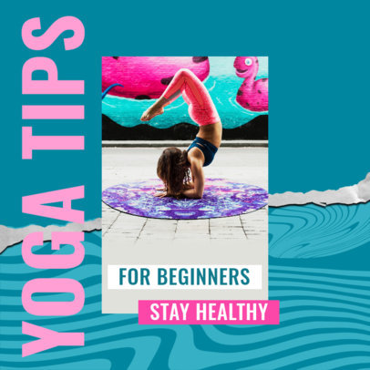 Instagram Post Design Maker to Share Yoga Tips for Beginners