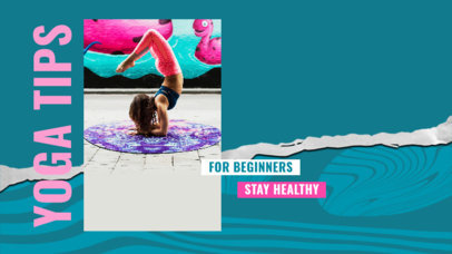 YouTube Thumbnail Design Maker to Share Yoga Tips for Beginners