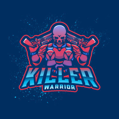 Logo Template for Gears of War Fans Featuring a Shooter With a Skull Mask 4307a