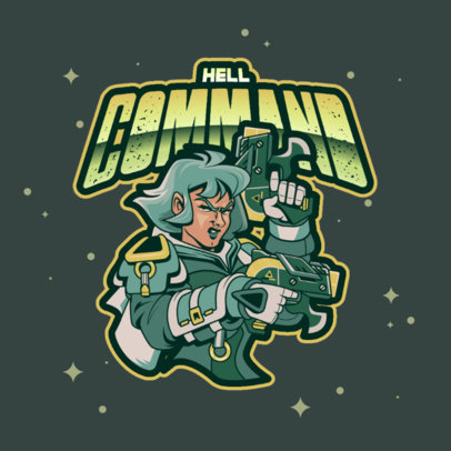 Logo Generator for eSports Streaming Channels Featuring a Shooter Graphic 4307h