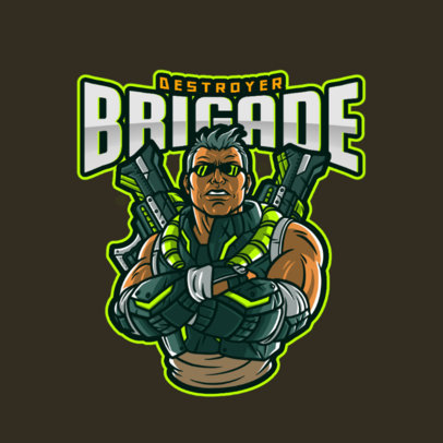 Powerful Logo Maker Inspired by Gears of War Video Games 4302d