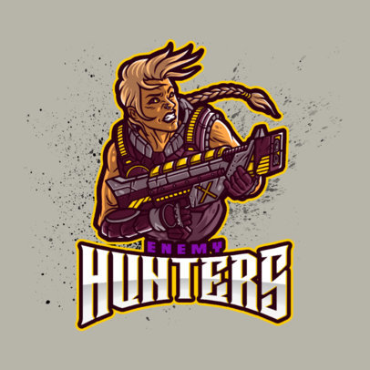 Gaming Logo Maker with a Character Graphic Inspired by Gears Games 4302f