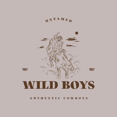 Logo Maker for an Authentic Cowboy Apparel Store