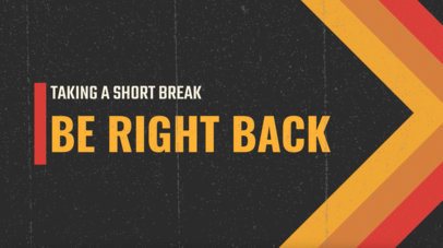 Be Right Back Screen Video Maker Featuring a Grunge Texture 3851