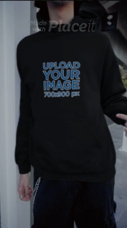 Hoodie Video Featuring an E-boy Posing in the City 