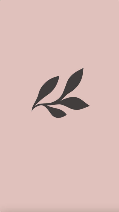 Minimal Instagram Story Video Maker Featuring a Quote and a Leaf Graphic