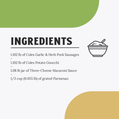 Minimalistic Instagram Post Video Maker to Share a Food Recipe 4744-el1