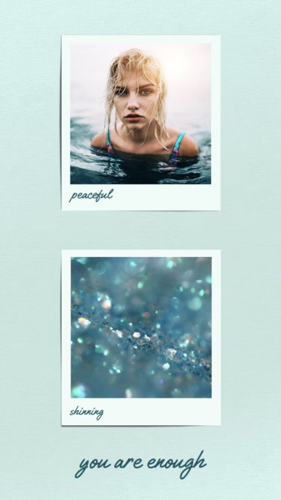 Instagram Story Video Maker Featuring a Positive Quote and Instant Picture Frames