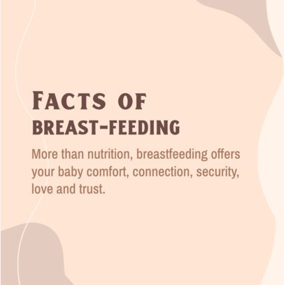 Instagram Post Video Template Featuring a Breastfeeding Theme and Wavy Animated Shapes 4708