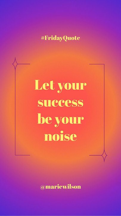 Instagram Story Video Maker Featuring an Inspirational Quote and a Colorful Layout 4818