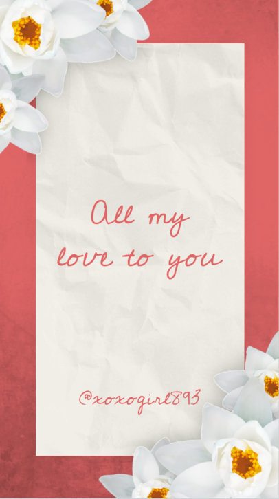 Instagram Story Video Generator Featuring a Romantic Letter Theme 4885