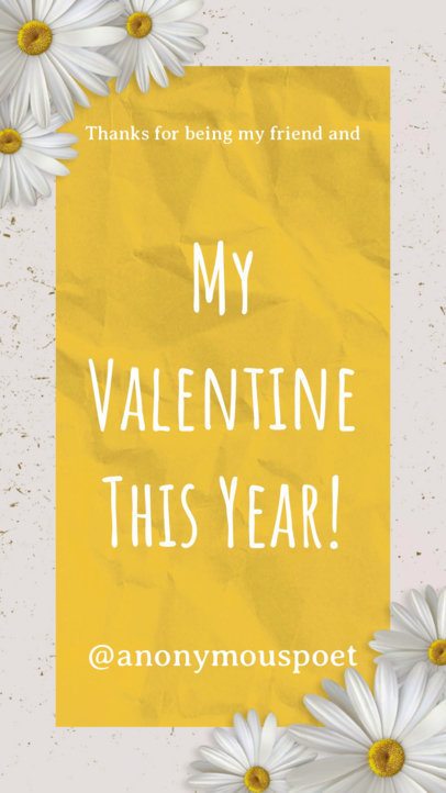 Instagram Story Video Maker Featuring a Valentine's Day Letter and Some Flowers