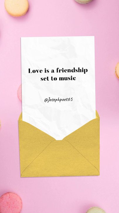 Instagram Story Video Maker Featuring a Greeting Card with a Quote About Friendship 4900