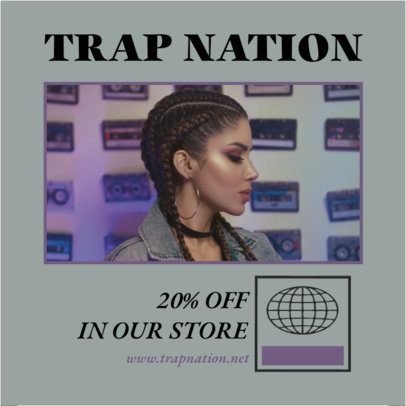 Instagram Post Video Maker to Promote a Music Store Sale