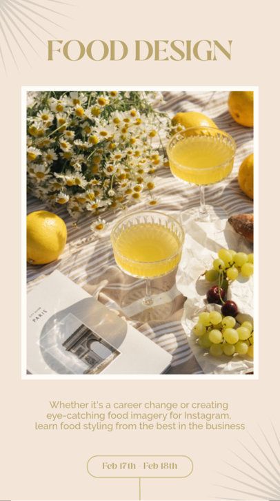 Informative Instagram Story Video Creator for Food Design Enthusiasts