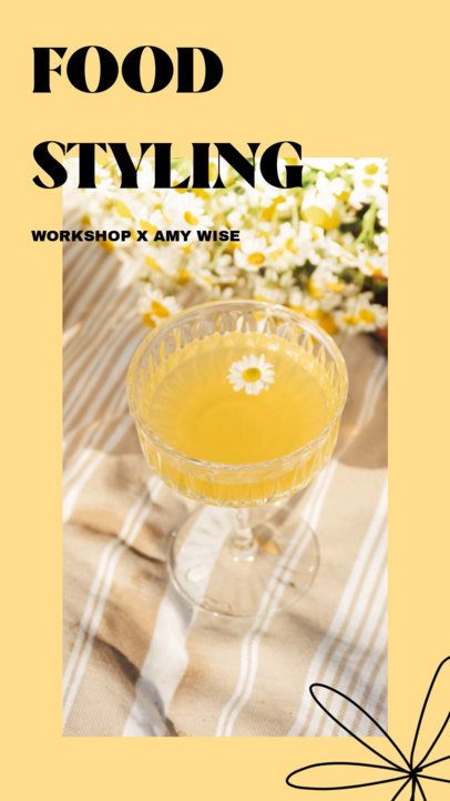 Minimal Instagram Story Video Generator to Announce a Food Styling Workshop