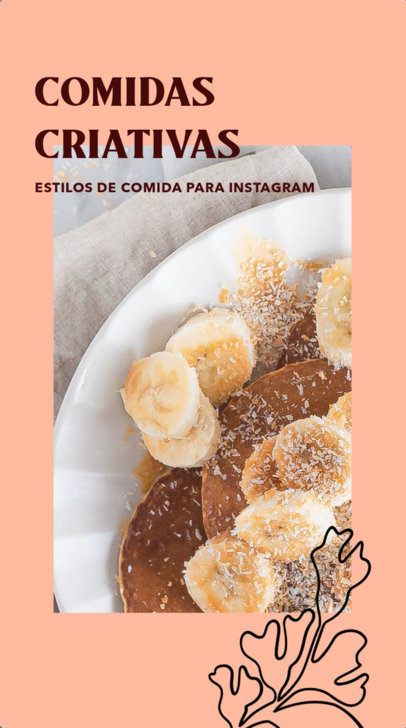 Instagram Story Video Maker With a Food Styling Theme and Plant Doodles