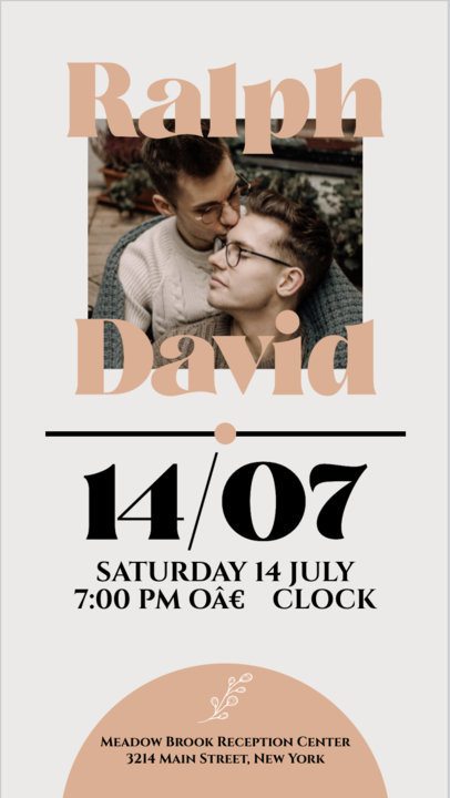 Instagram Story Video Template for an Online LGBT Wedding Invitation 5177