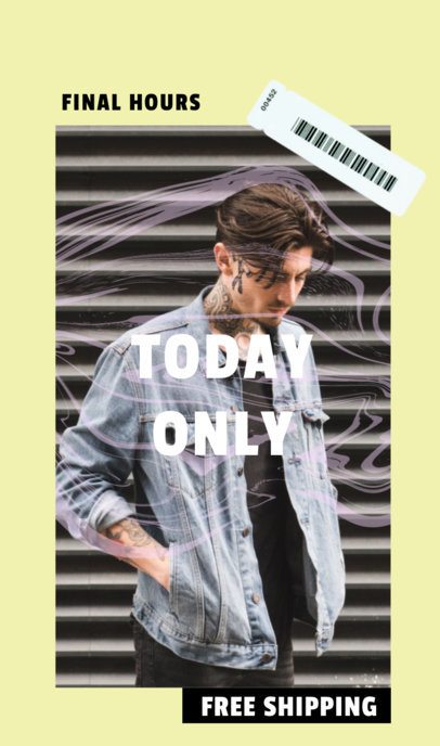 Lo-Fi-Themed Instagram Story Video Template Featuring an Apparel Special Promo