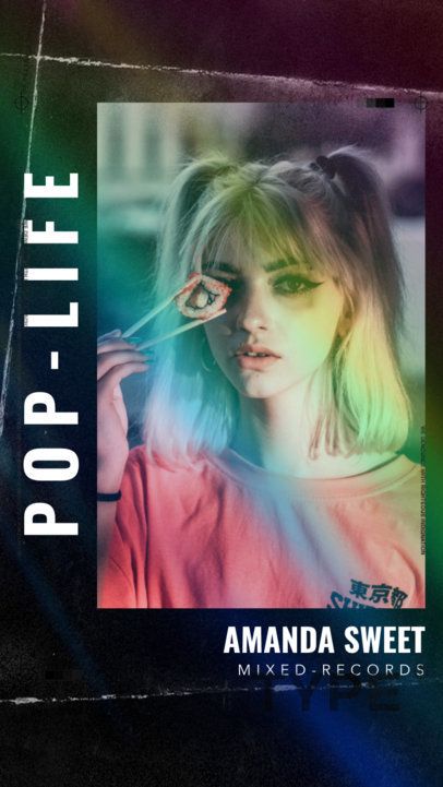 Instagram Story Video Creator to Promote a Record Store Featuring a Lo-Fi Aesthetic