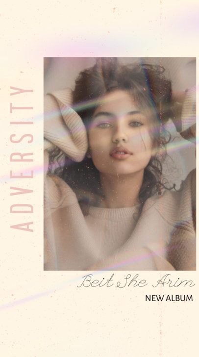 Instagram Story Video Maker for an Indie Music Artist Featuring a Prism Effect 5294