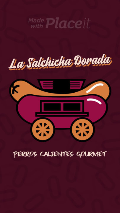 Instagram Story Video Maker Featuring an Animated Hot-Dog-Shaped Food Truck 5221