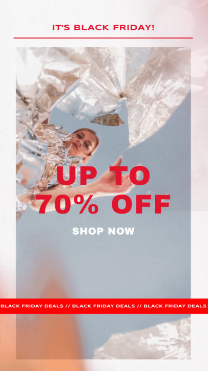 Instagram Story Video Maker for a Black Friday Sale Featuring a Lo-Fi Aesthetic