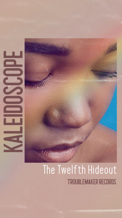 Instagram Story Video Maker for a Music Artist Featuring an Iridescent Effect  5296