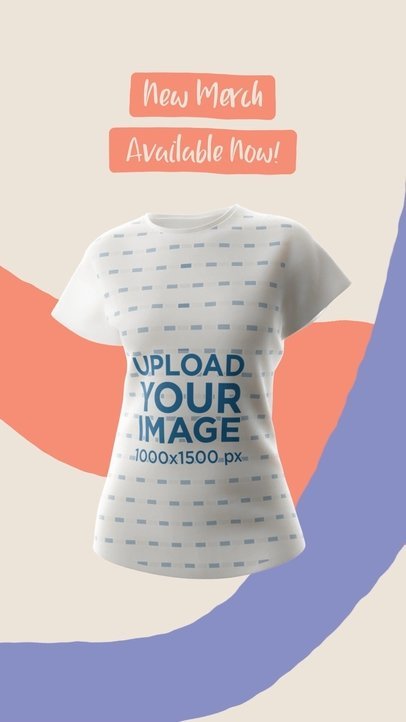 Video of a Spinning 3D T-Shirt Animation with Colorful Background Transitions