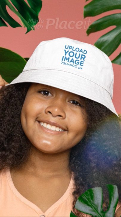 Summer-Themed Video Featuring a Happy Girl With a Bucket Hat