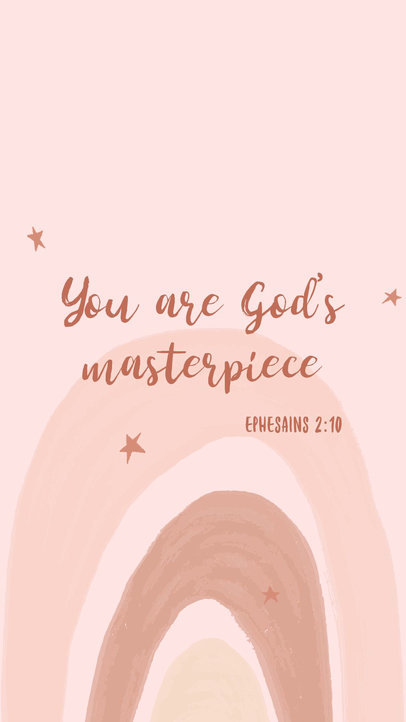 Instagram Story Video Template with a Boho Aesthetic and a Christian Quote